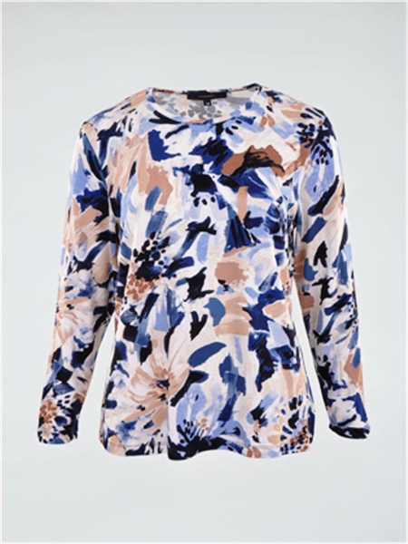 Navigazione Langarmshirt mit abstraktem Muster  48930